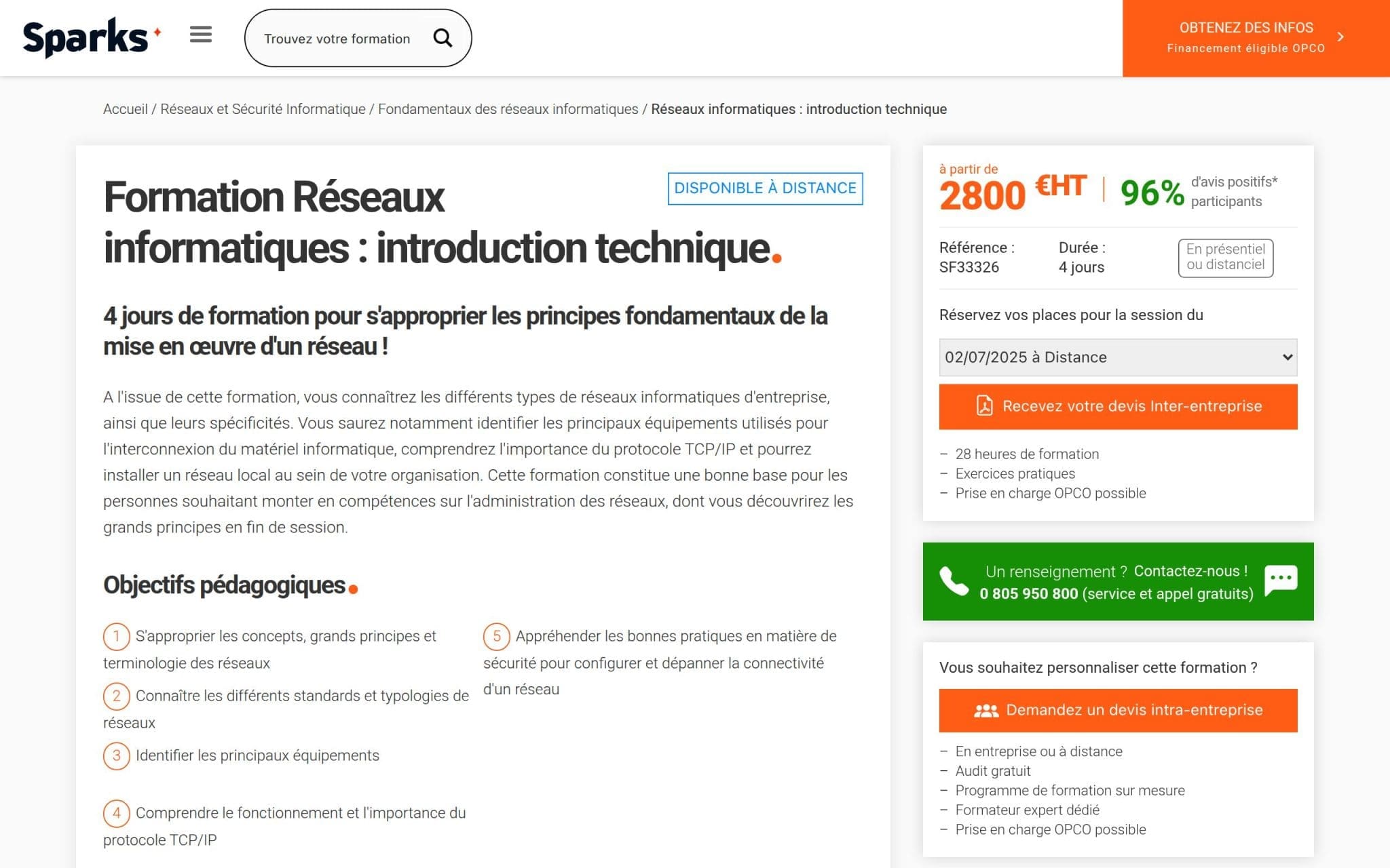 Formation Réseaux informatiques : introduction technique - Sparks