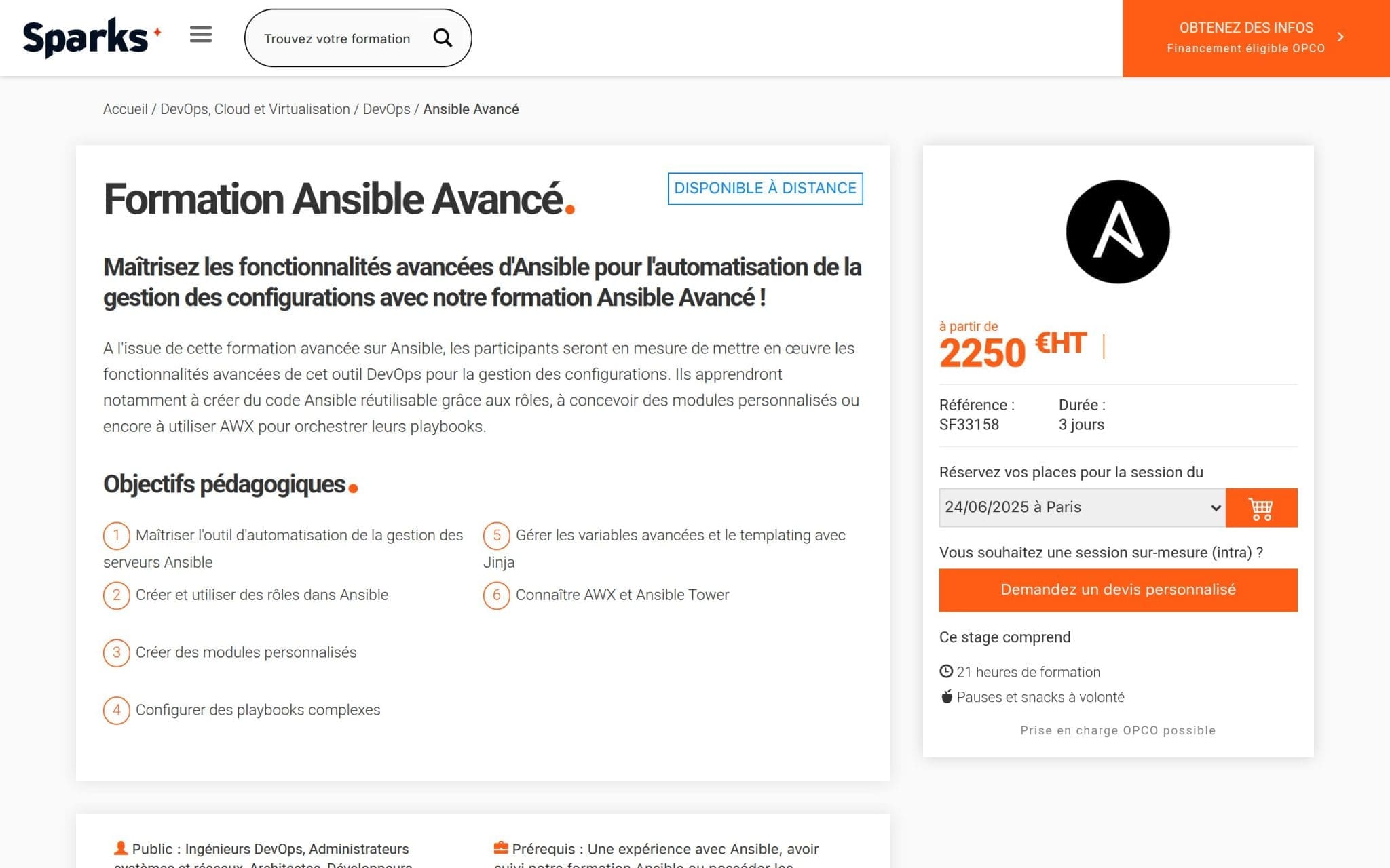 Formation Ansible Avancé - Sparks