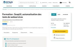 Formation : SoapUI, automatisation des tests de webservices – Orsys