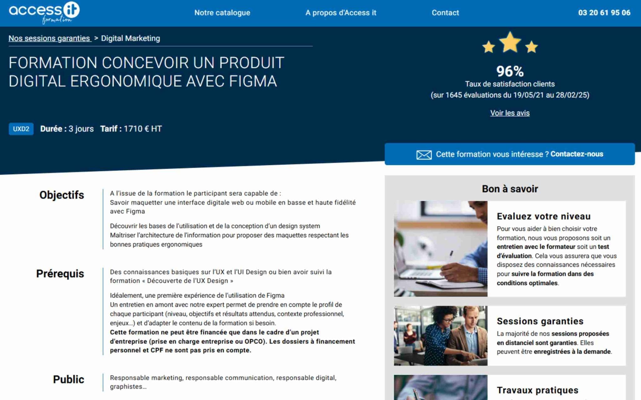 Formation Concevoir un produit digital ergonomique avec Figma - Access IT