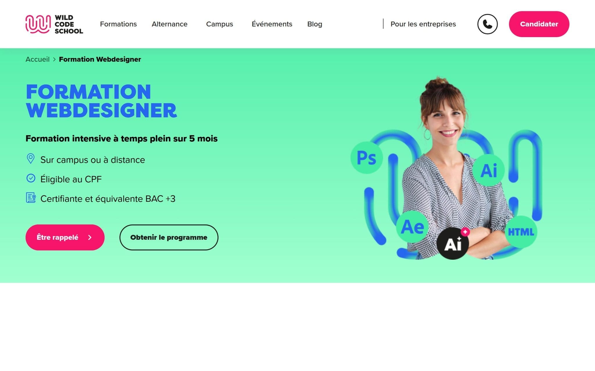 Formation webdesigner - Wild Code School
