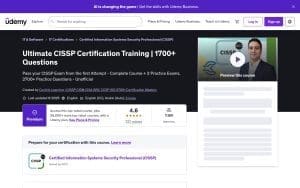Ultimate CISSP Masterclass – Udemy