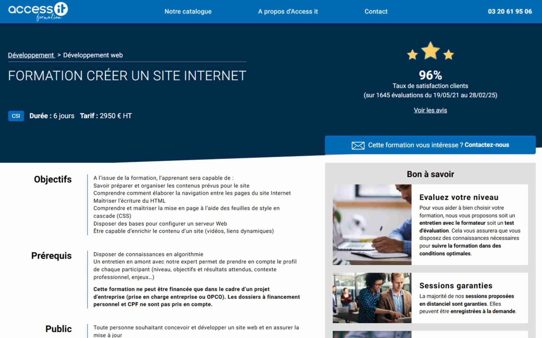 Formation Créer un site Internet - Access IT