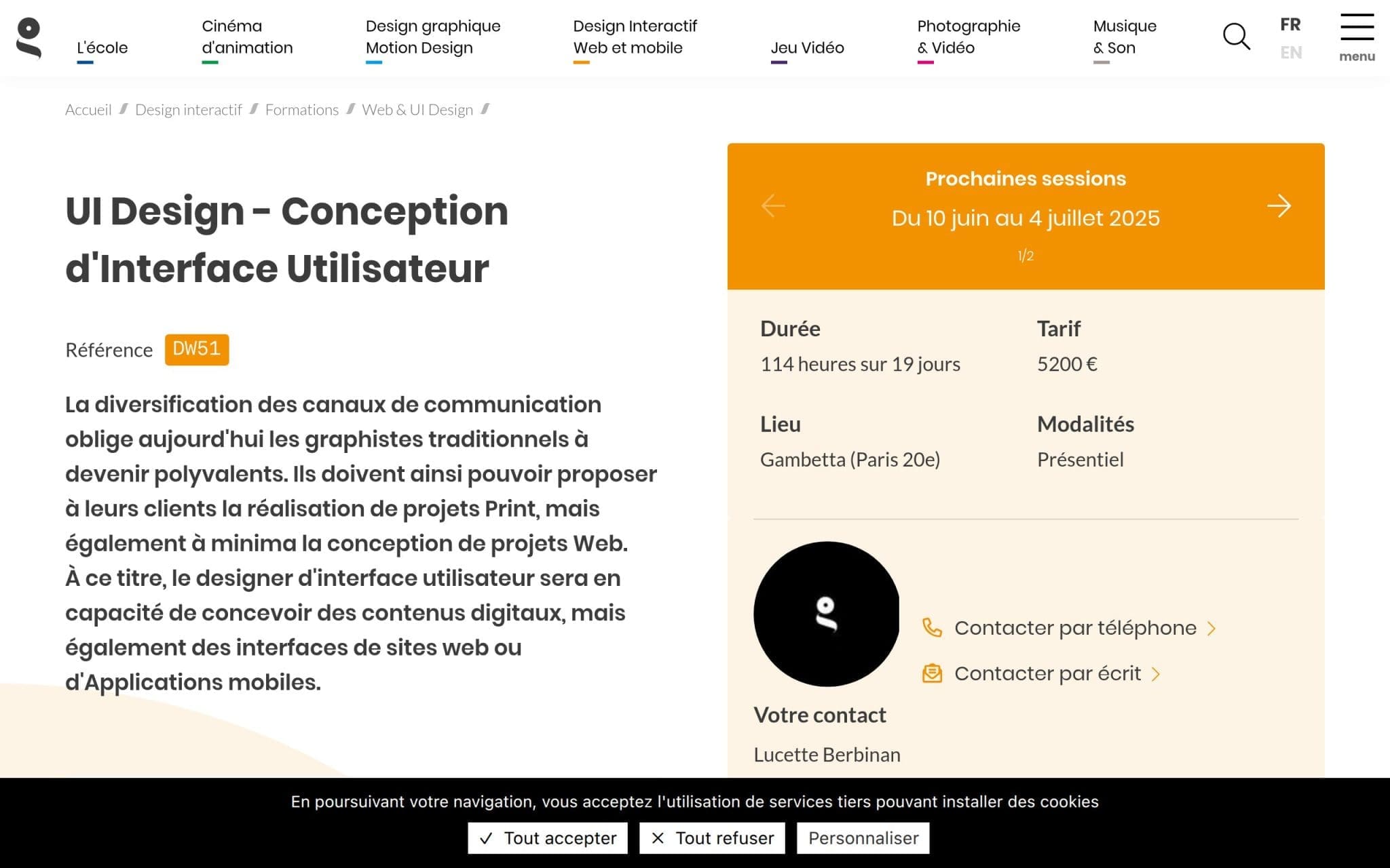 UI Design - Conception d'Interface Utilisateur - GOBELINS