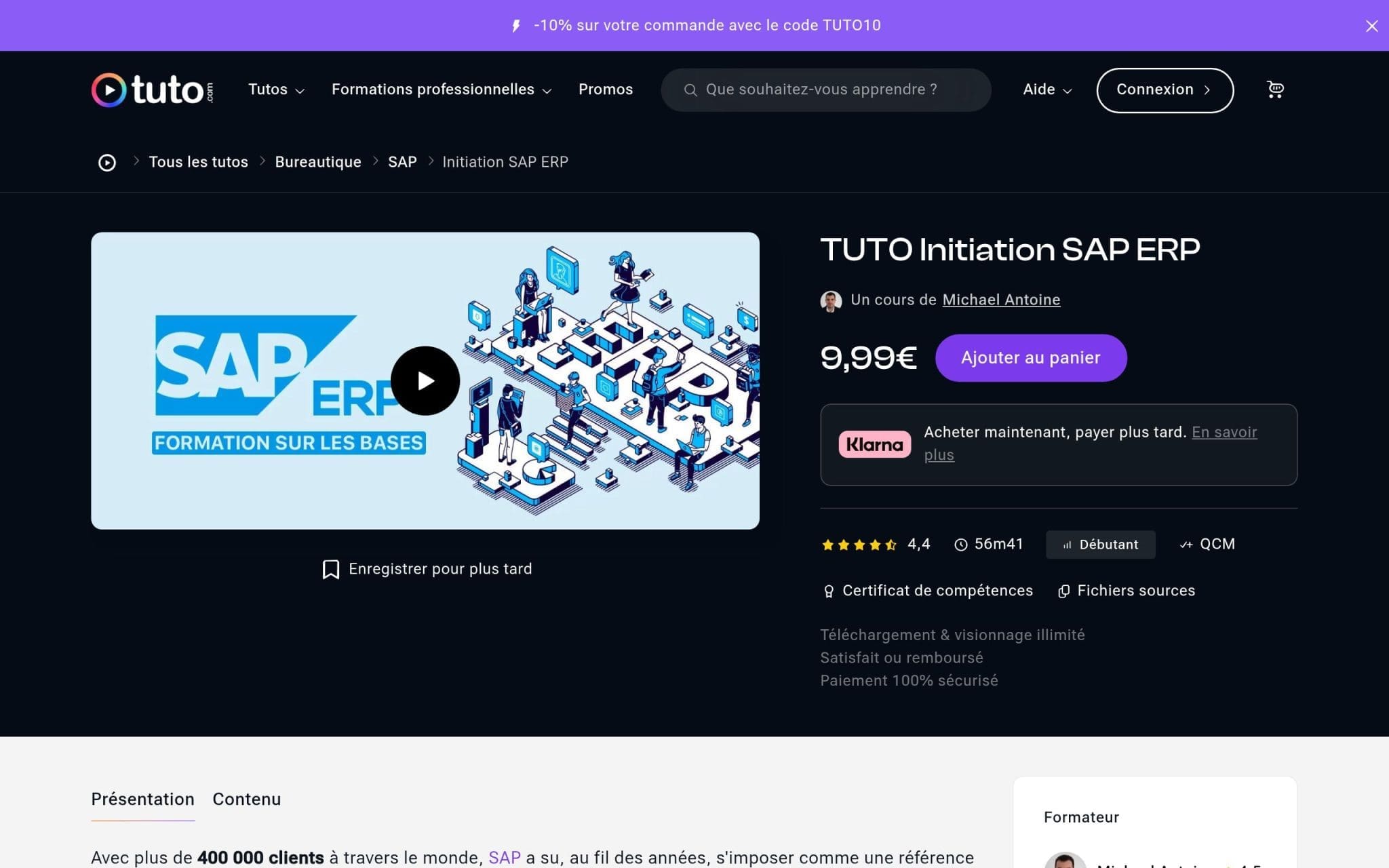 Initiation SAP ERP - Tuto
