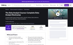 The Data Analyst Course: Complete Data Analyst Bootcamp - Udemy