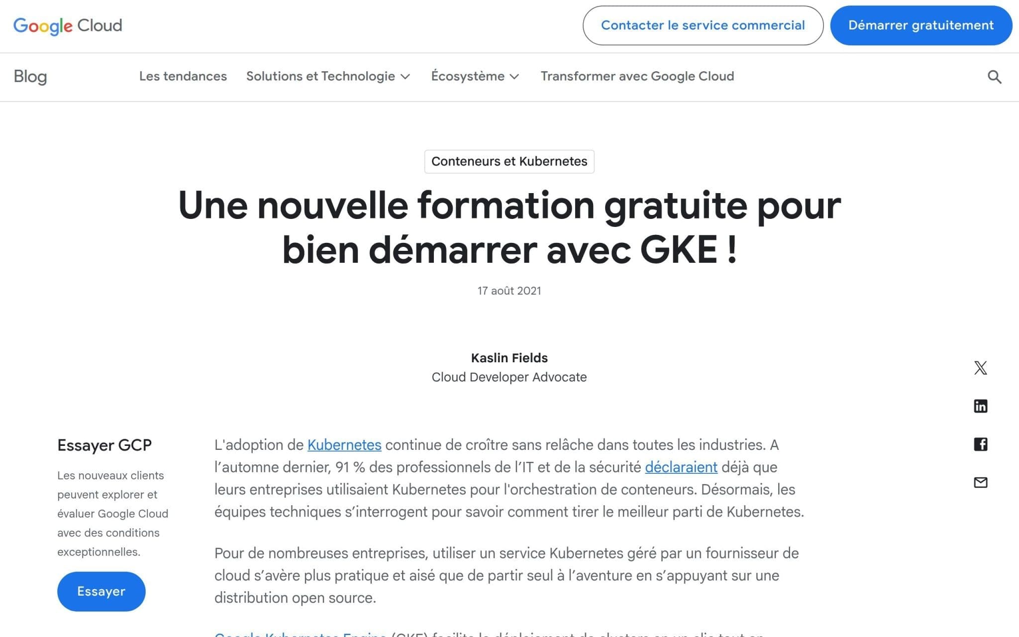 Débuter avec Google Kubernetes Engine - Google Cloud