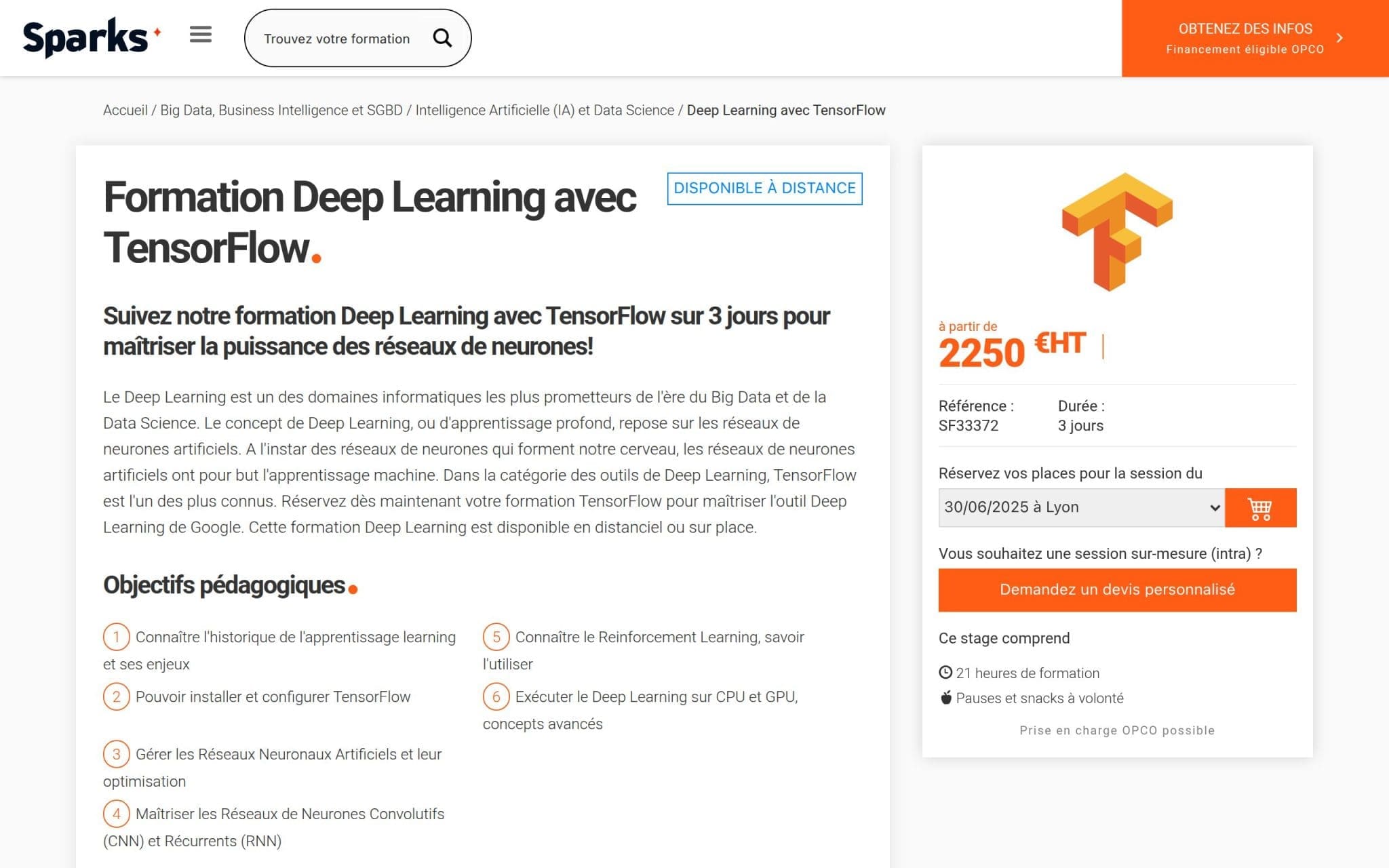 Formation Deep Learning avec TensorFlow - Sparks