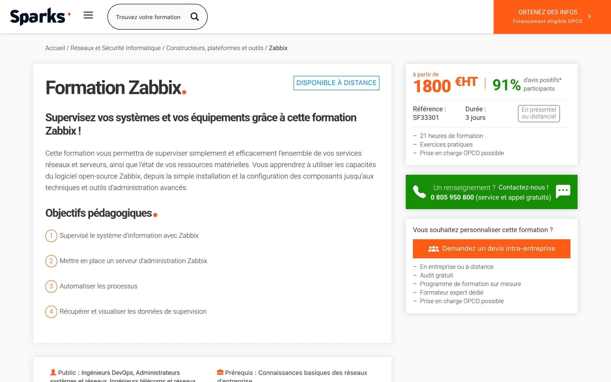 Formation Zabbix - Sparks