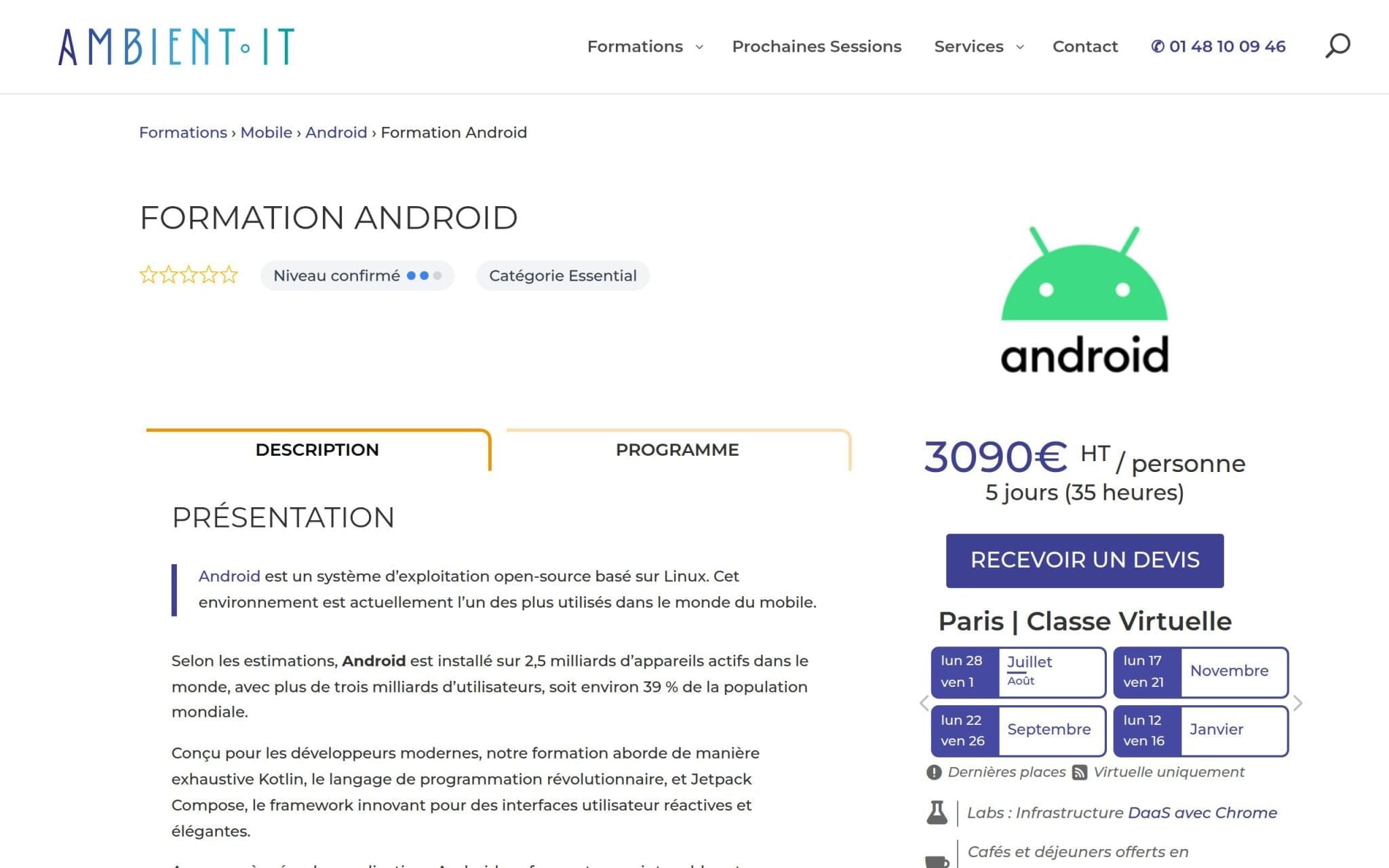 Formation Android - Ambient IT