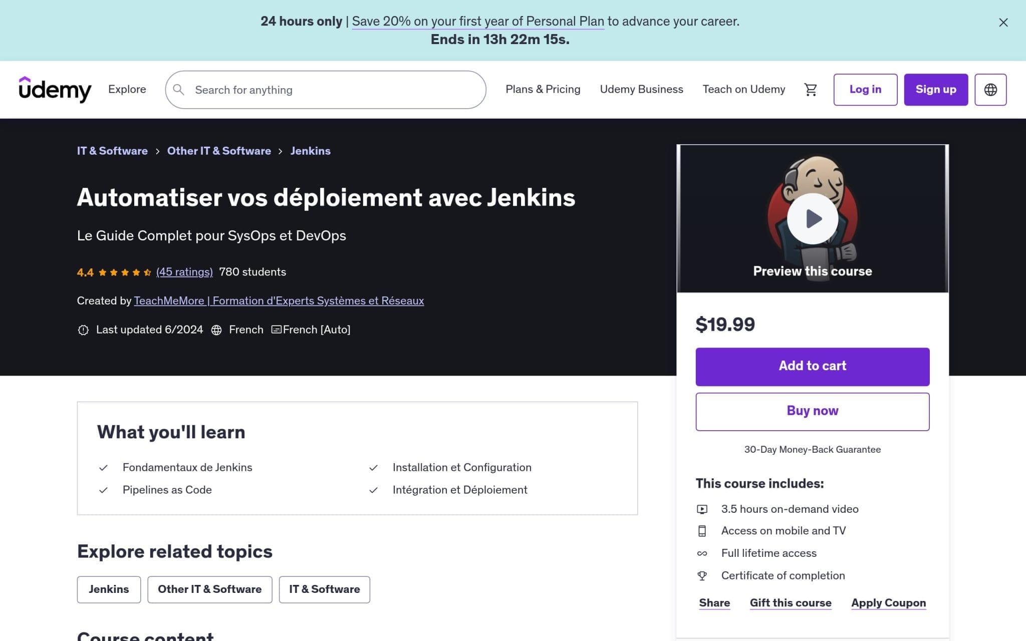 Automatiser vos déploiement avec Jenkins - Udemy