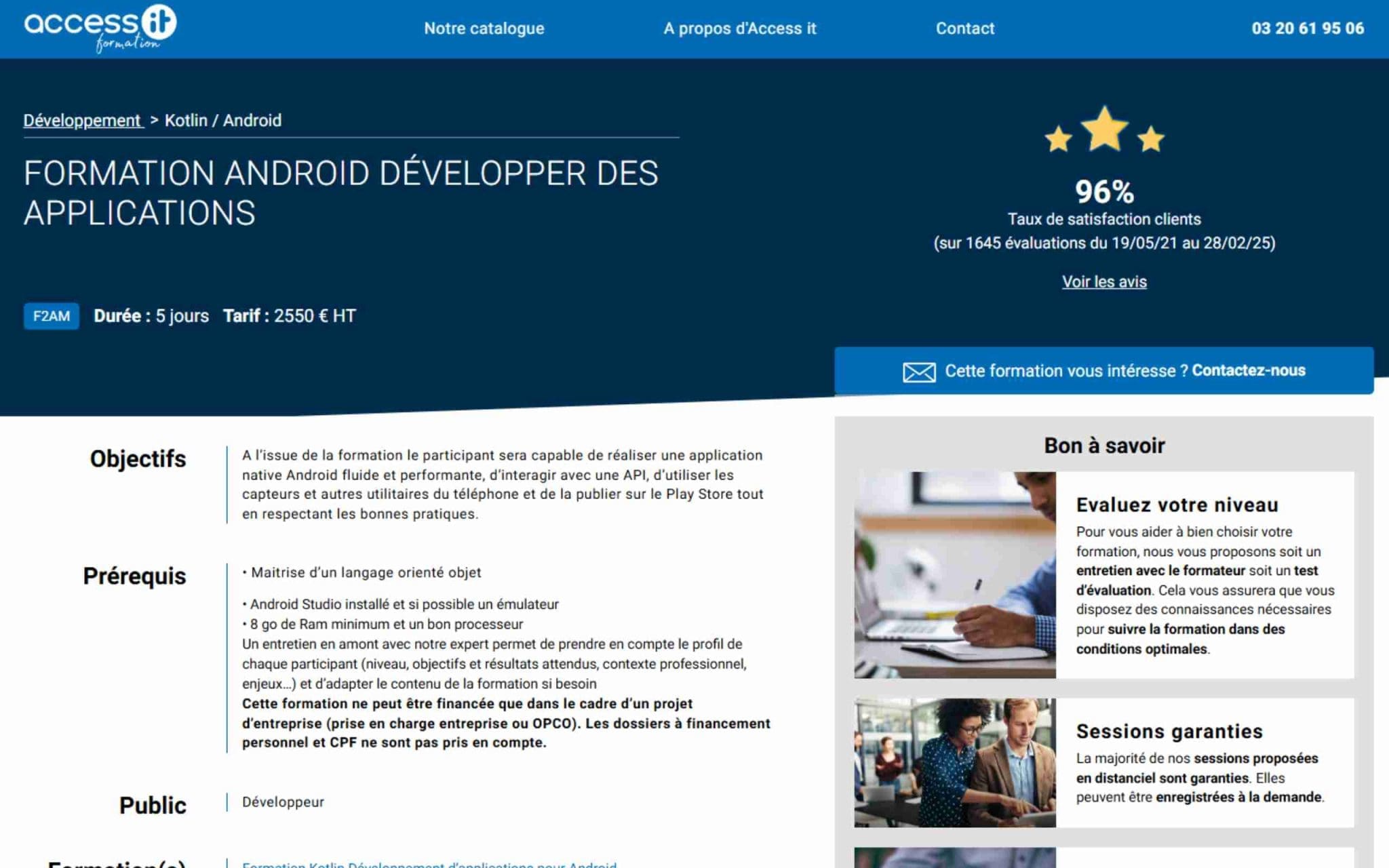 Formation Android Développer des applications - Access IT