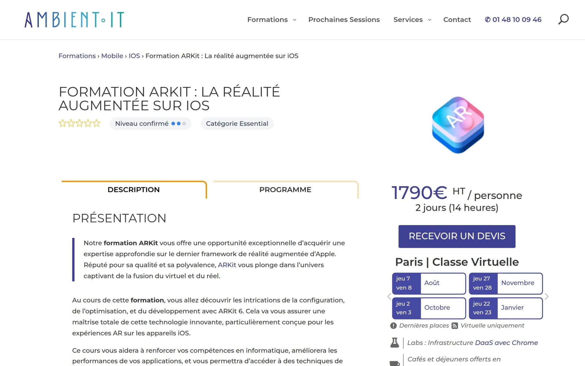 Formation ARKit : La réalité augmentée sur iOS - Ambient IT