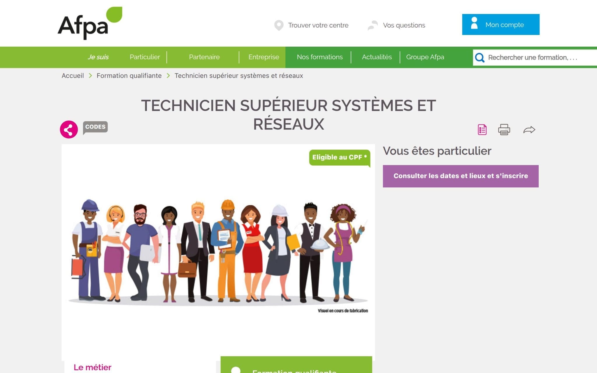 Technicien Supérieur Systèmes et Réseaux - Afpa