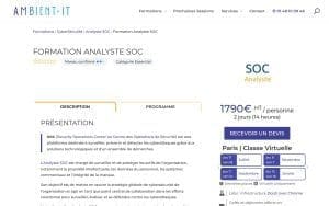 Formation Analyste SOC – Ambient IT