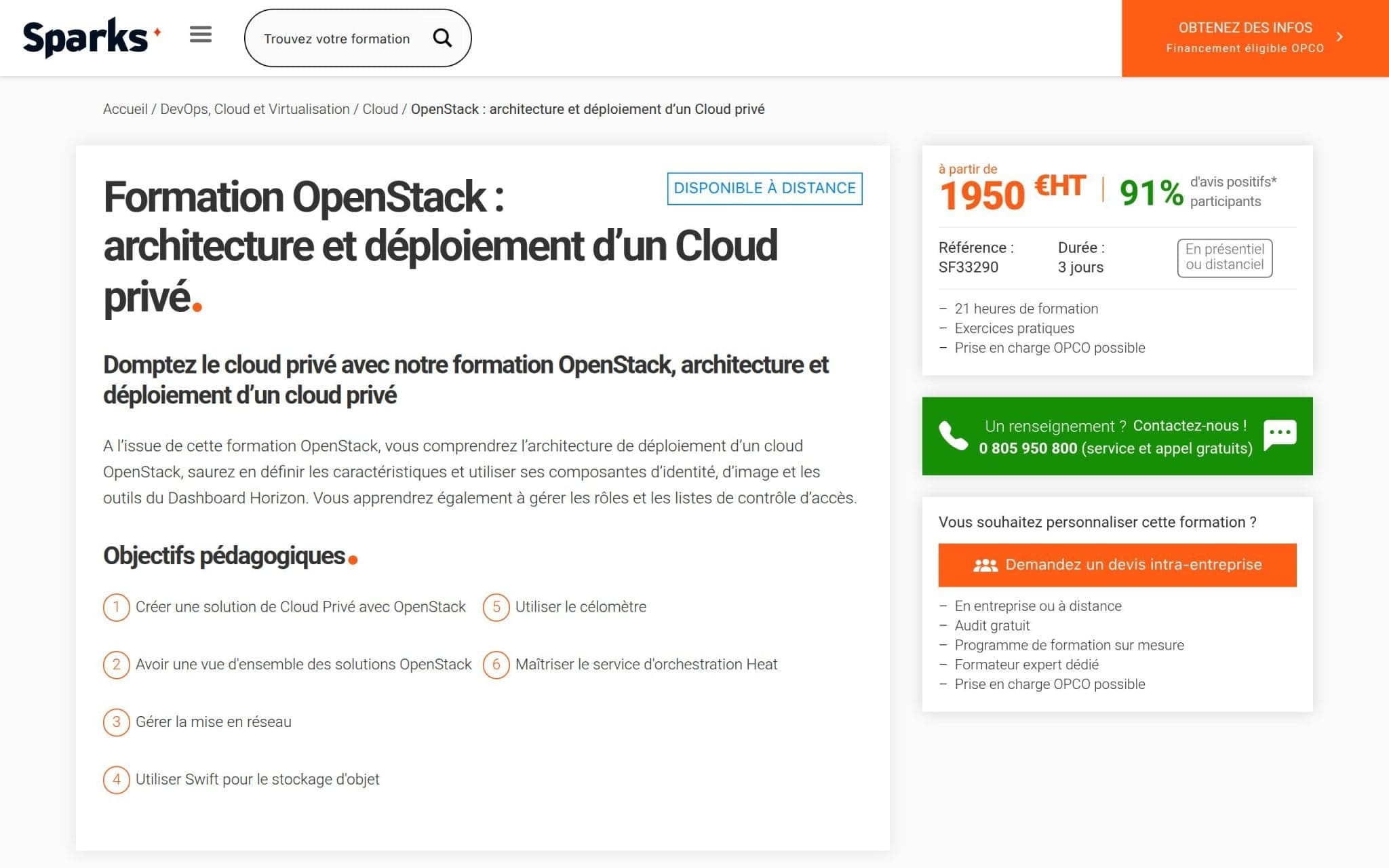 Formation OpenStack - Sparks