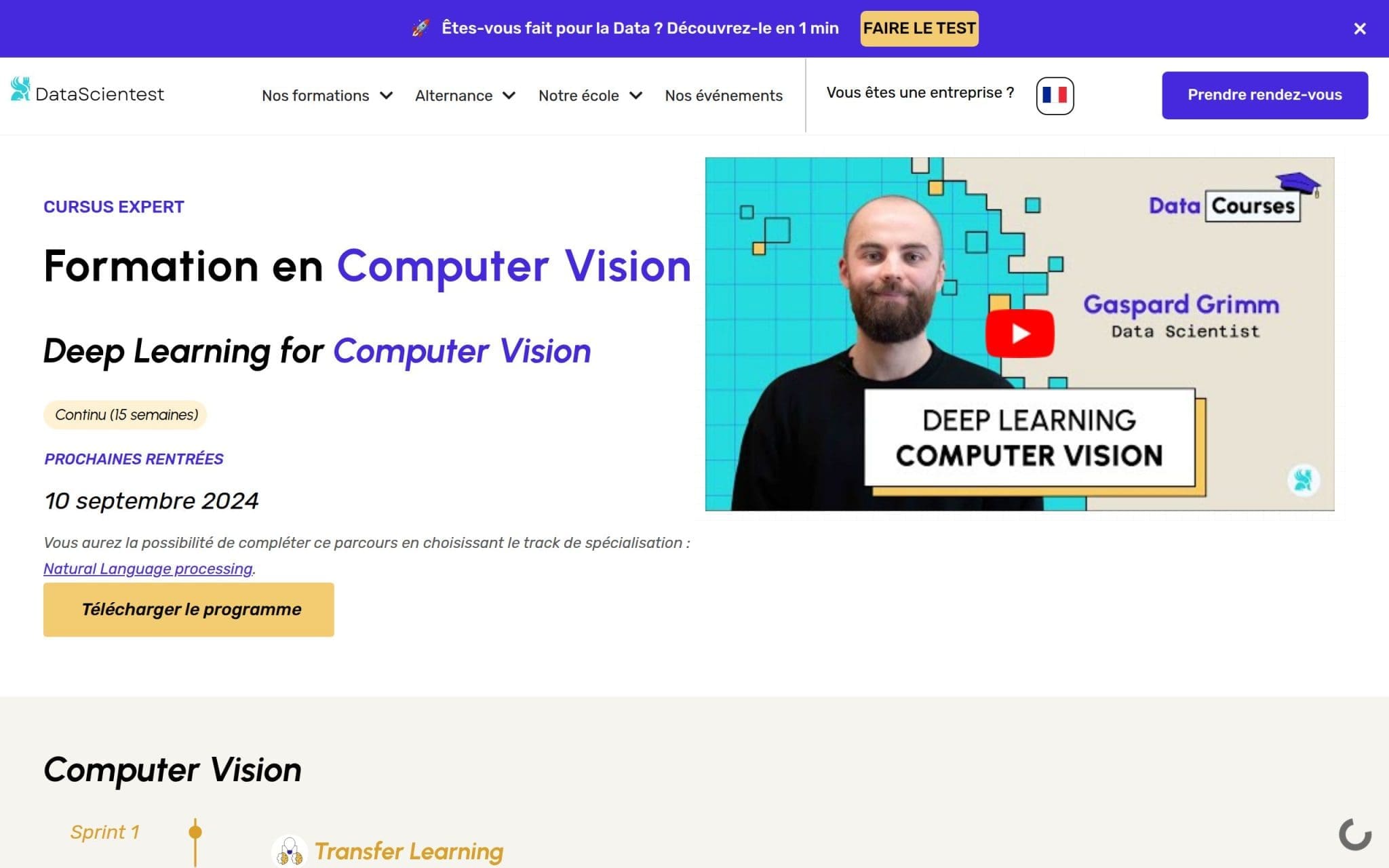 Formation en Computer Vision - DataScientest.fr