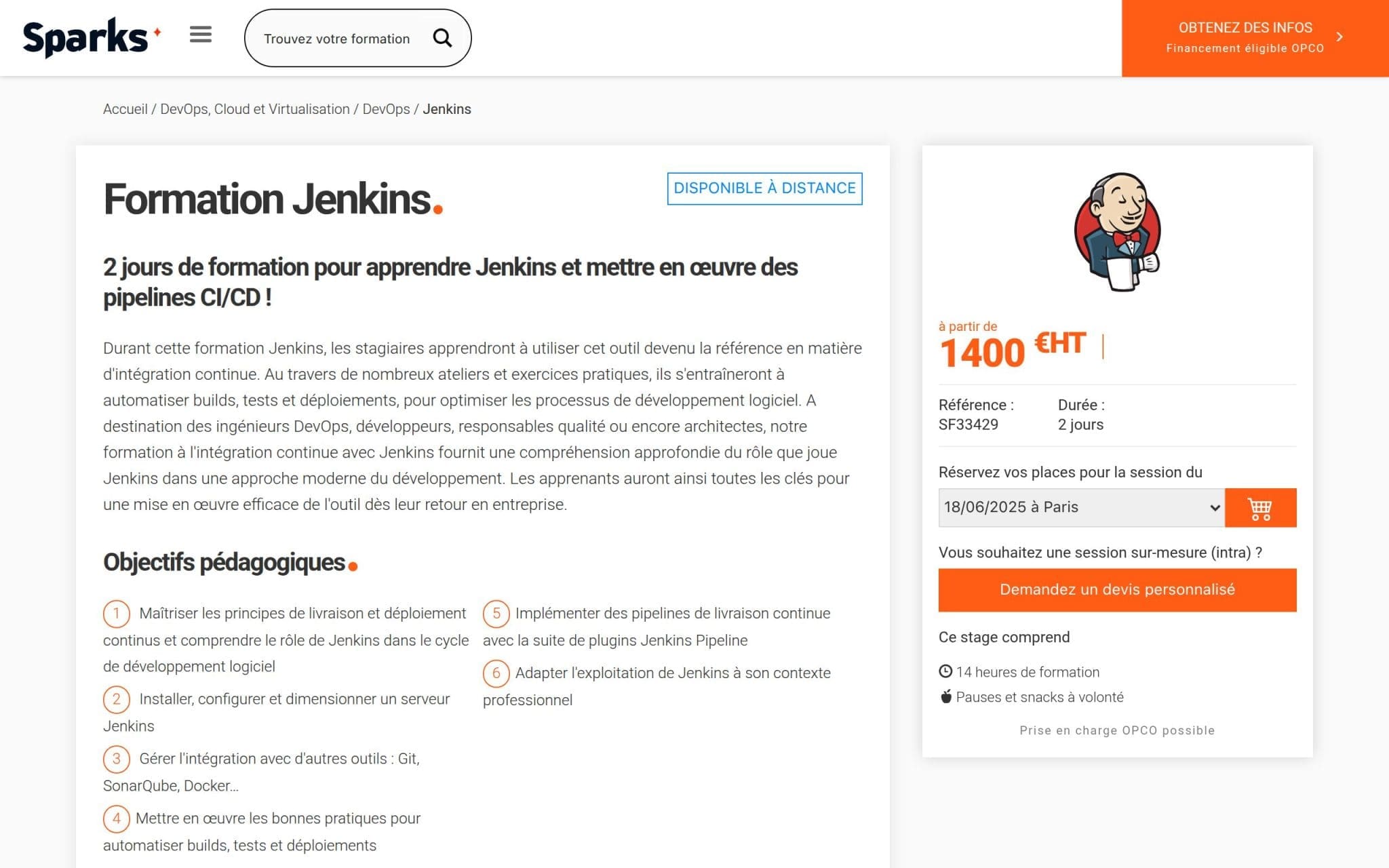 Formation Jenkins - Sparks