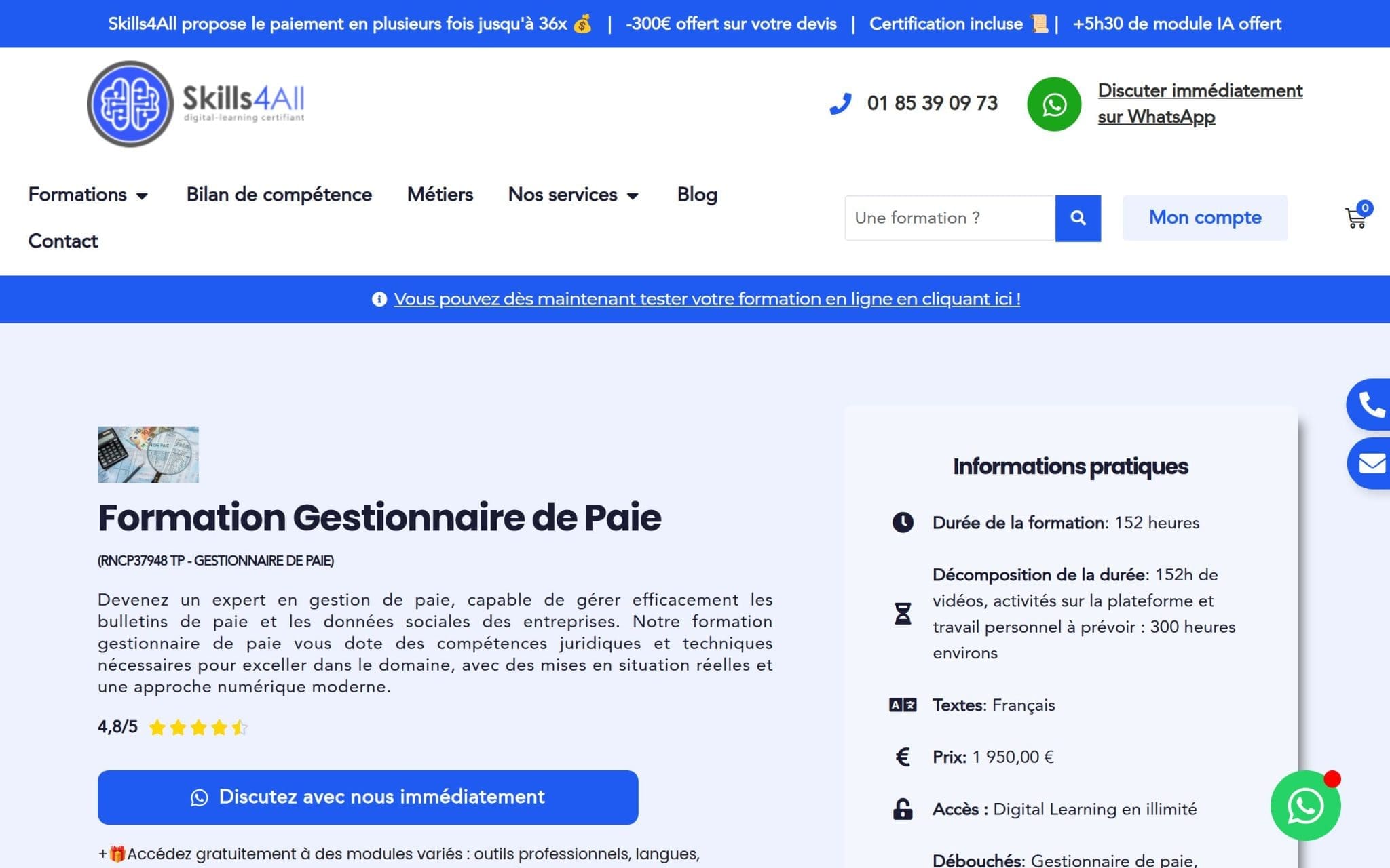 Formation Gestionnaire de Paie - Skills4All