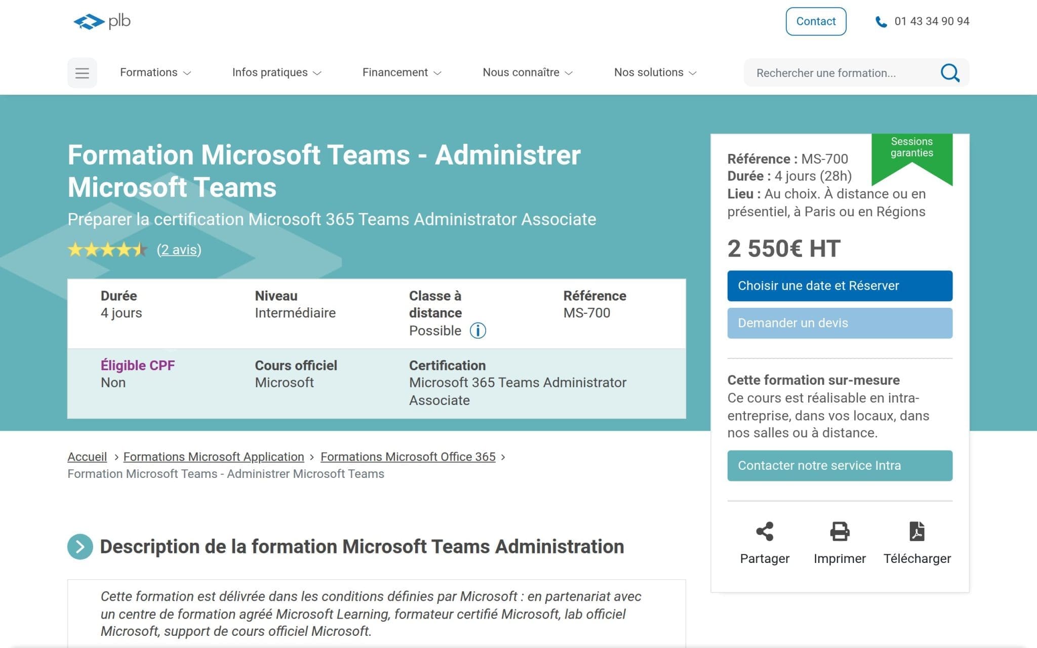 Formation Microsoft Teams - Administrer Microsoft Teams - Plb Consultant
