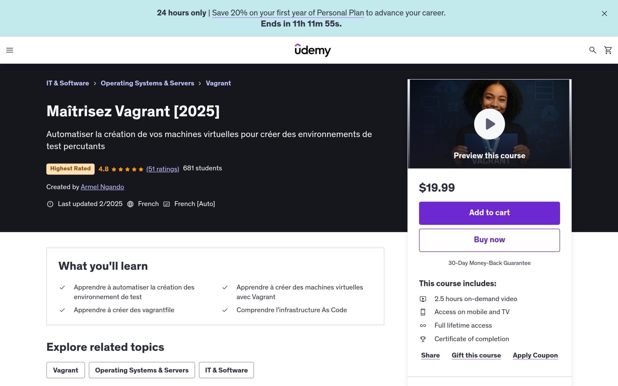 MaĂźtrisez Vagrant - Udemy