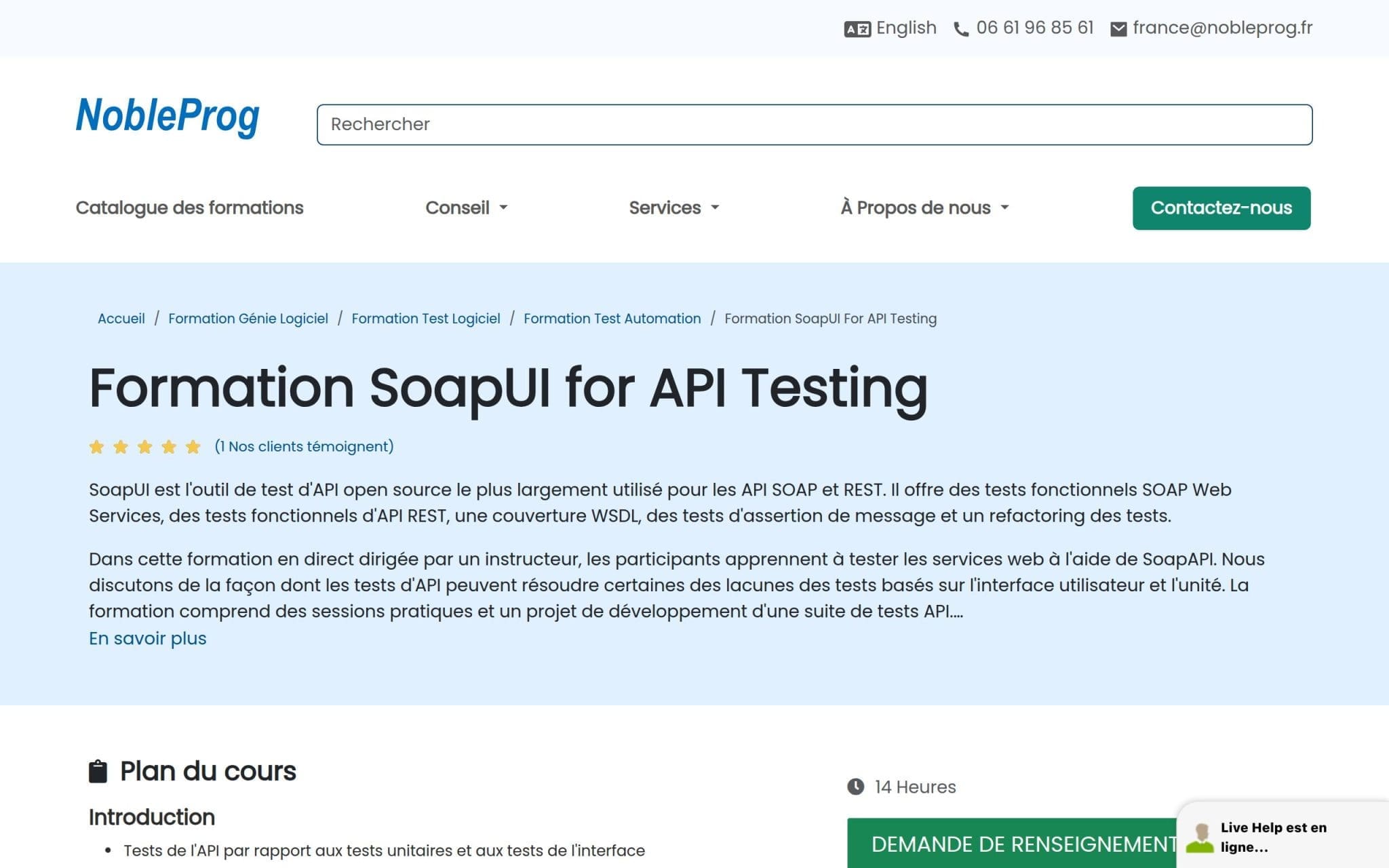Formation SoapUI for API Testing - NobleProg