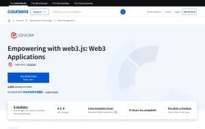 Empowering with web3.js: Web3 Applications – Coursera