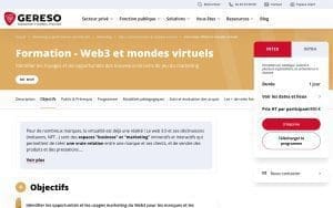 Formation – Web3 et mondes virtuels – Gereso