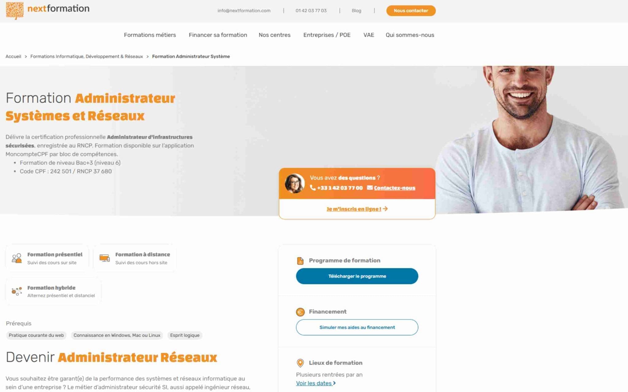Formation Administrateur Systèmes et Réseaux - Nextformation