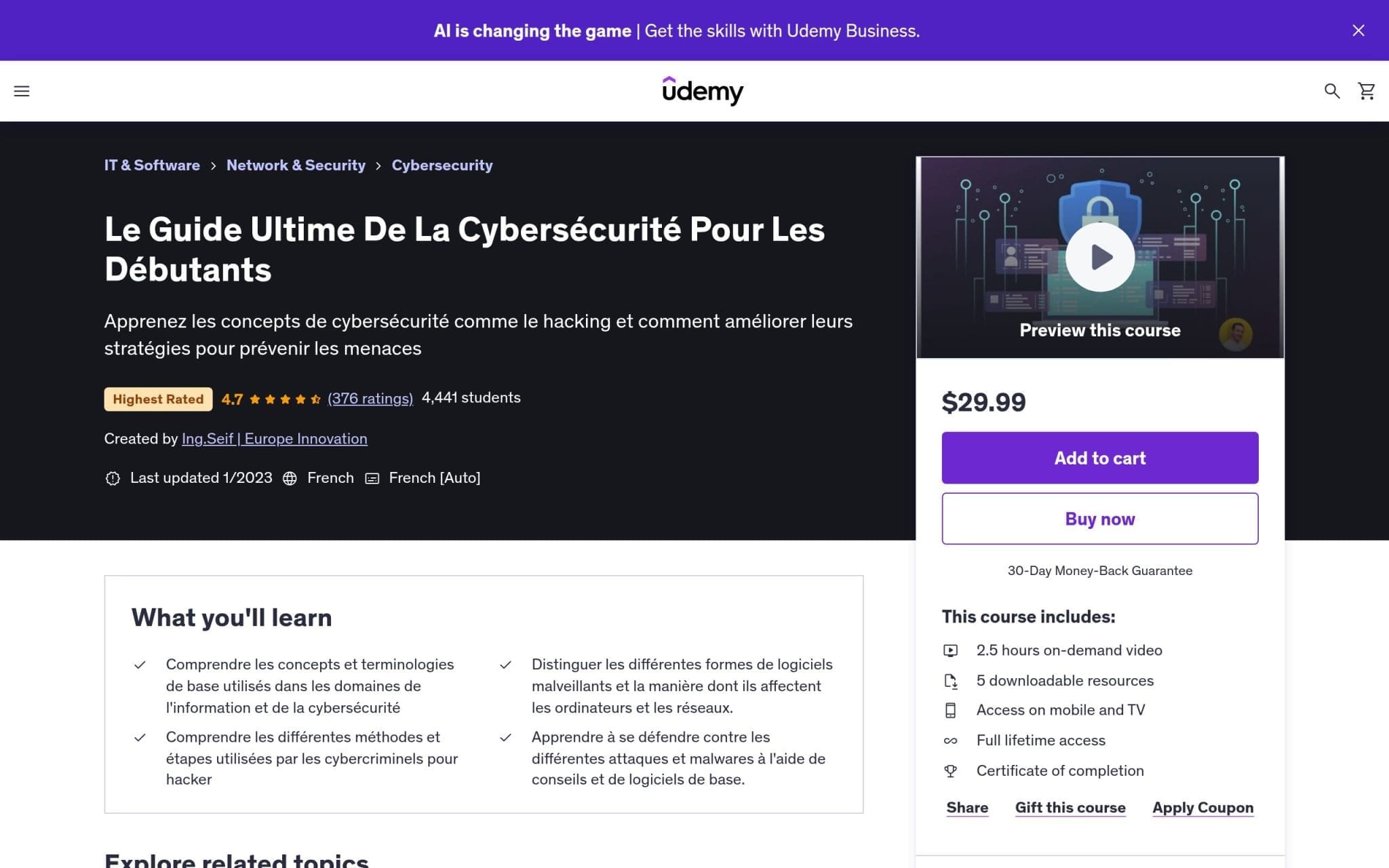 Le Guide Ultime De La Cybersécurité Pour Les Débutants - Udemy