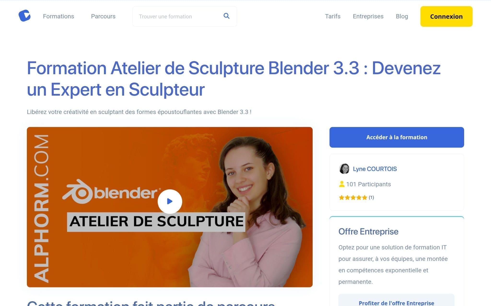 Formation Atelier de Sculpture Blender 3.3 : Devenez un Expert en Sculpteur - Alphorm