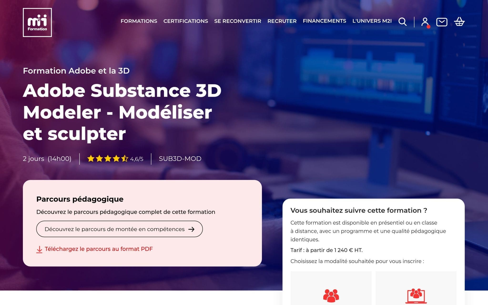 Adobe Substance 3D Modeler - Modéliser et sculpter - M2i
