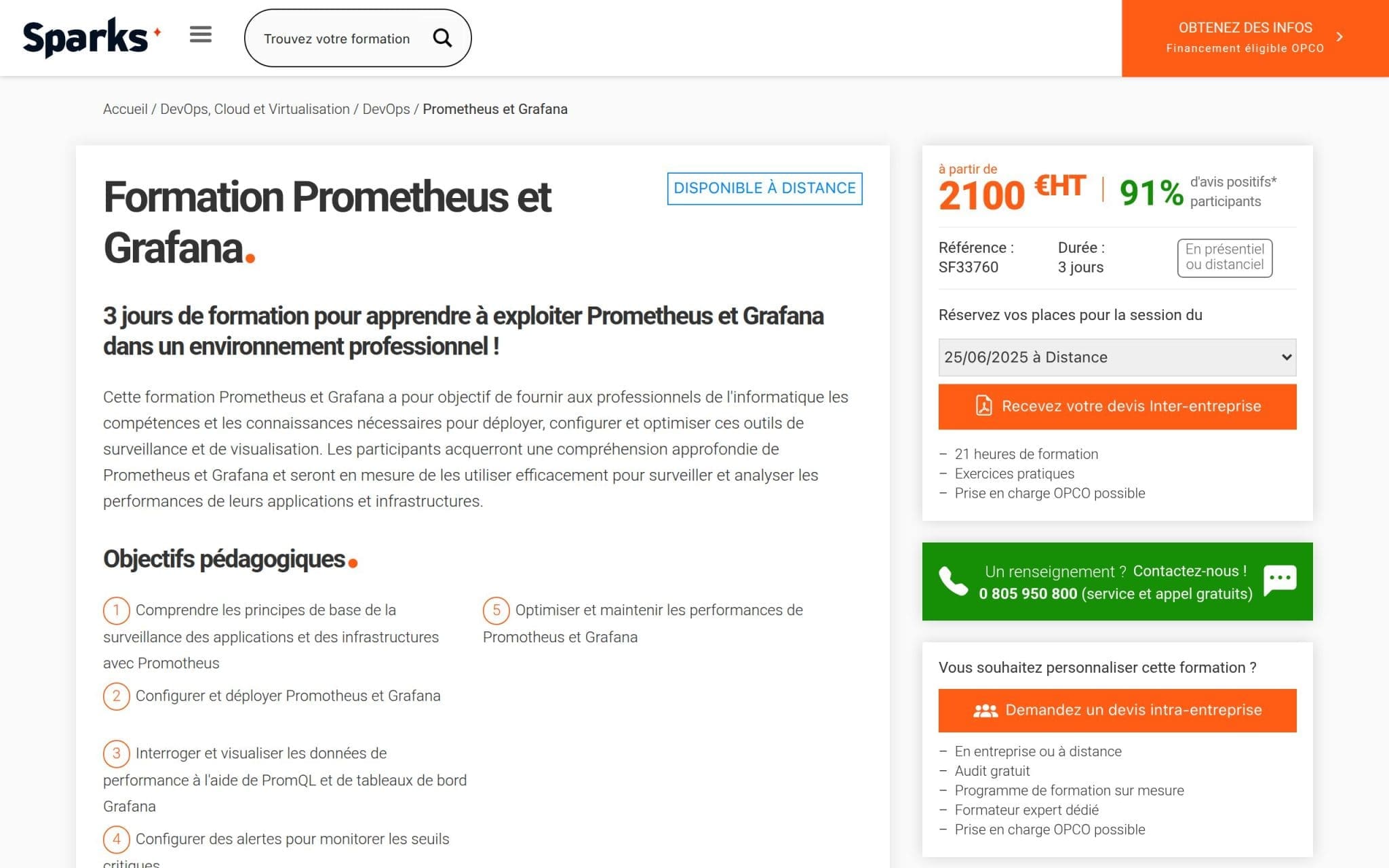 Formation Prometheus et Grafana - Sparks