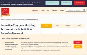 Formation Vray pour Sketchup : Textures et rendu Initiation + Approfondissement – Dawan