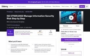 ISO 27005:2022 Manage Information Security – Udemy