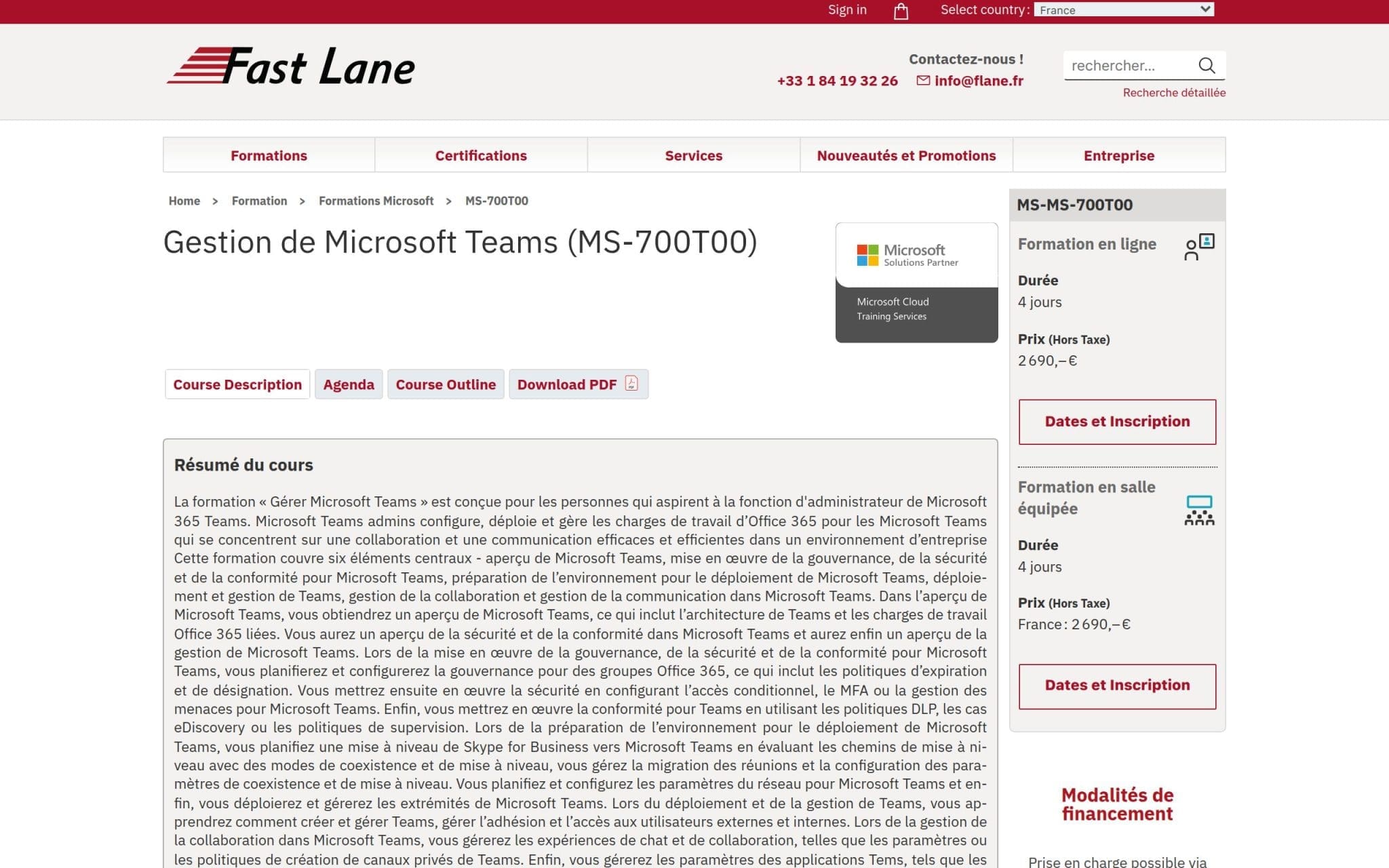 Formation Gestion de Microsoft Teams (MS-700T00) - Fast Lane