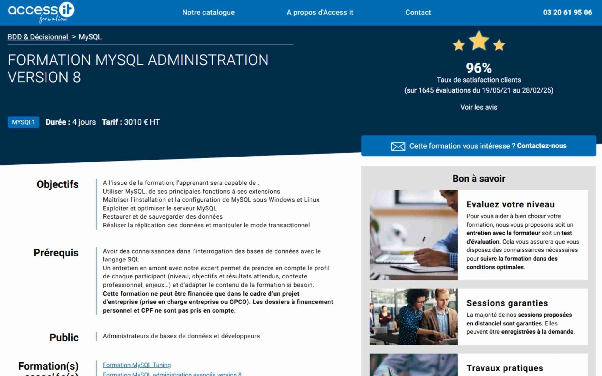 Formation MySQL Administration - Access IT