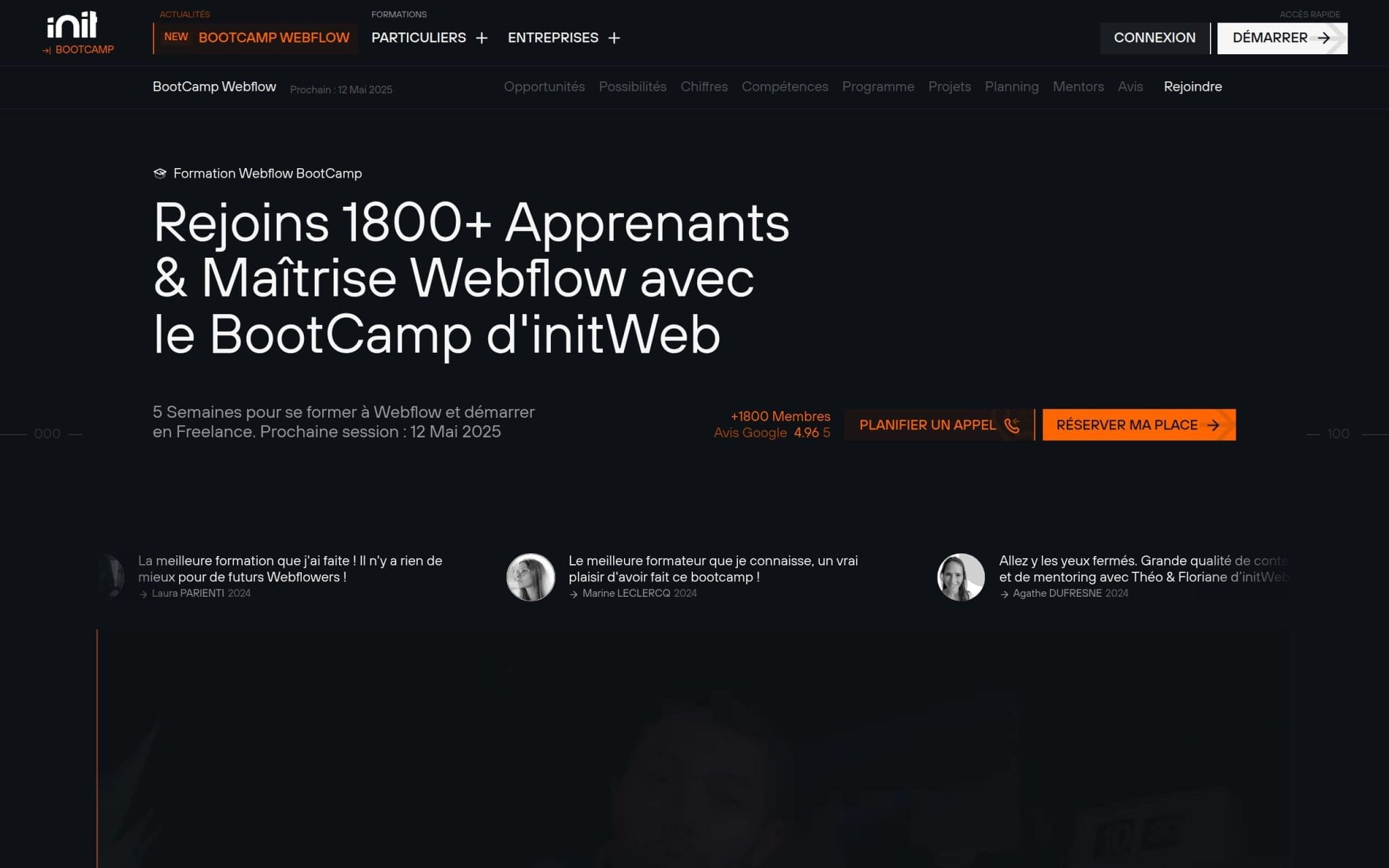 Formation Webflow BootCamp - InitWeb