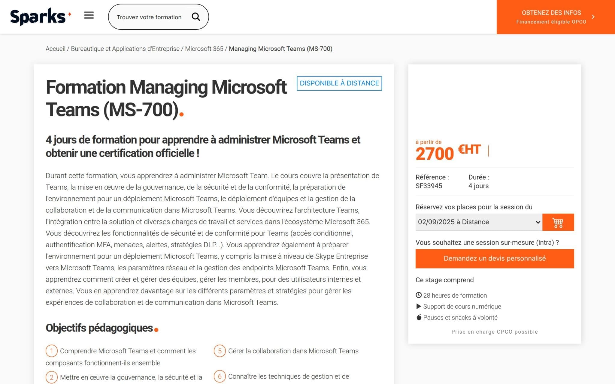 Formation Managing Microsoft Teams (MS-700) - Sparks