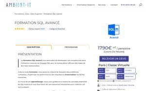 Formation SQL Avancé - Ambient IT