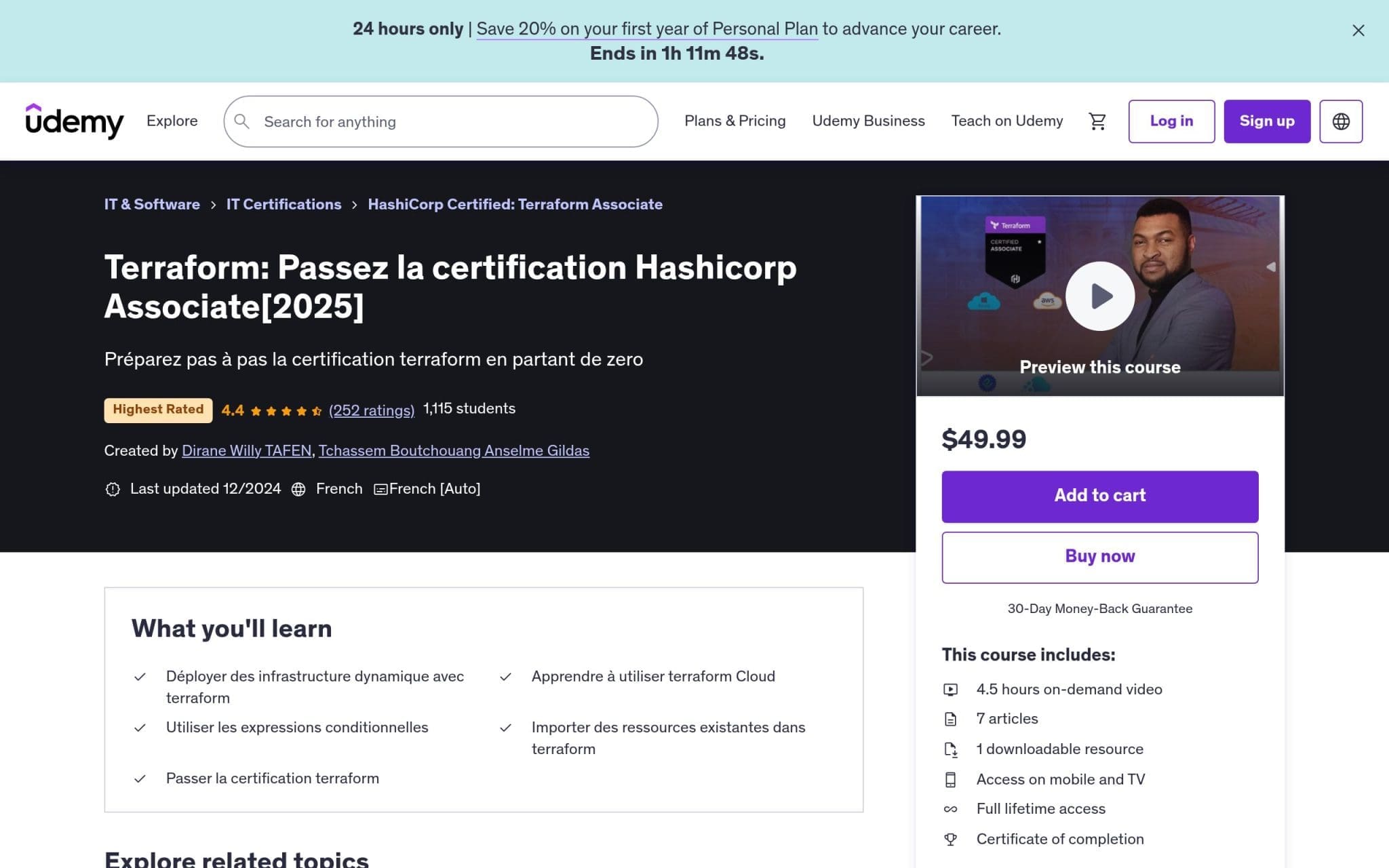 Terraform: Passez la certification Hashicorp Associate - Udemy