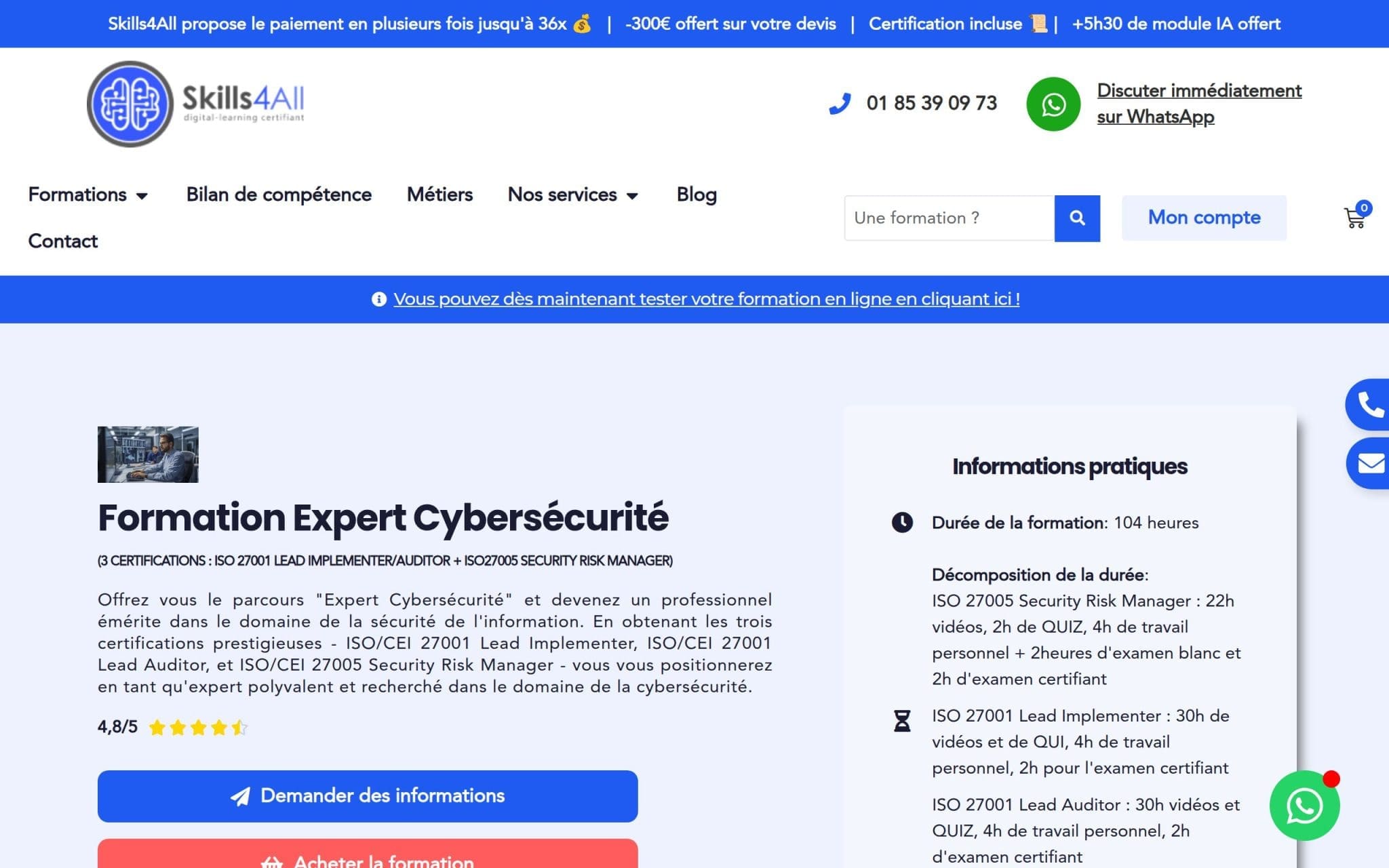Formation Expert Cybersécurité - Skills4All
