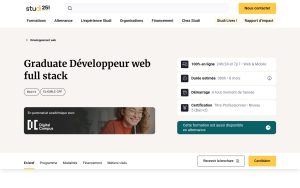 Graduate Développeur web full stack – Studi