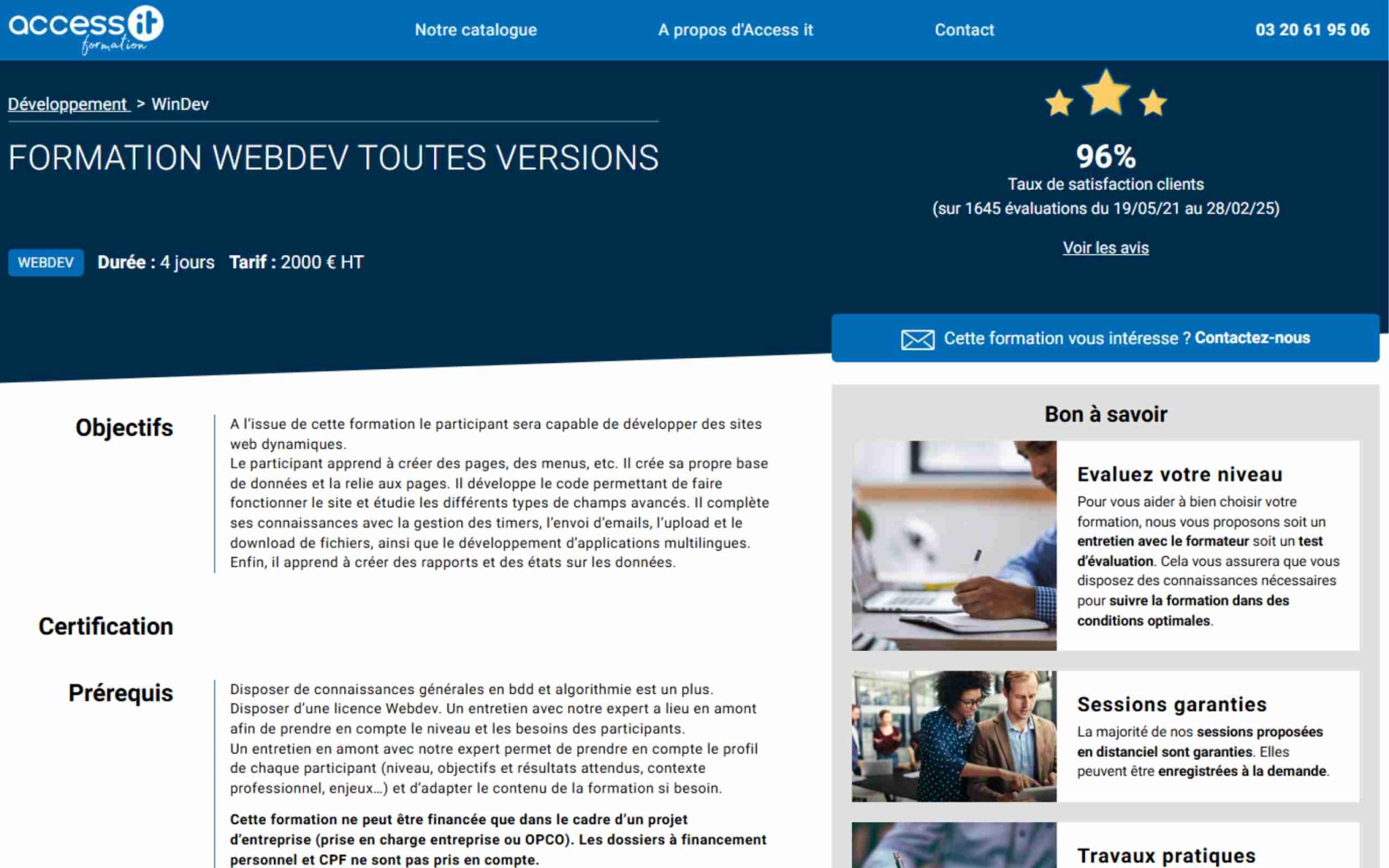 Formation WebDev toutes versions - Access IT