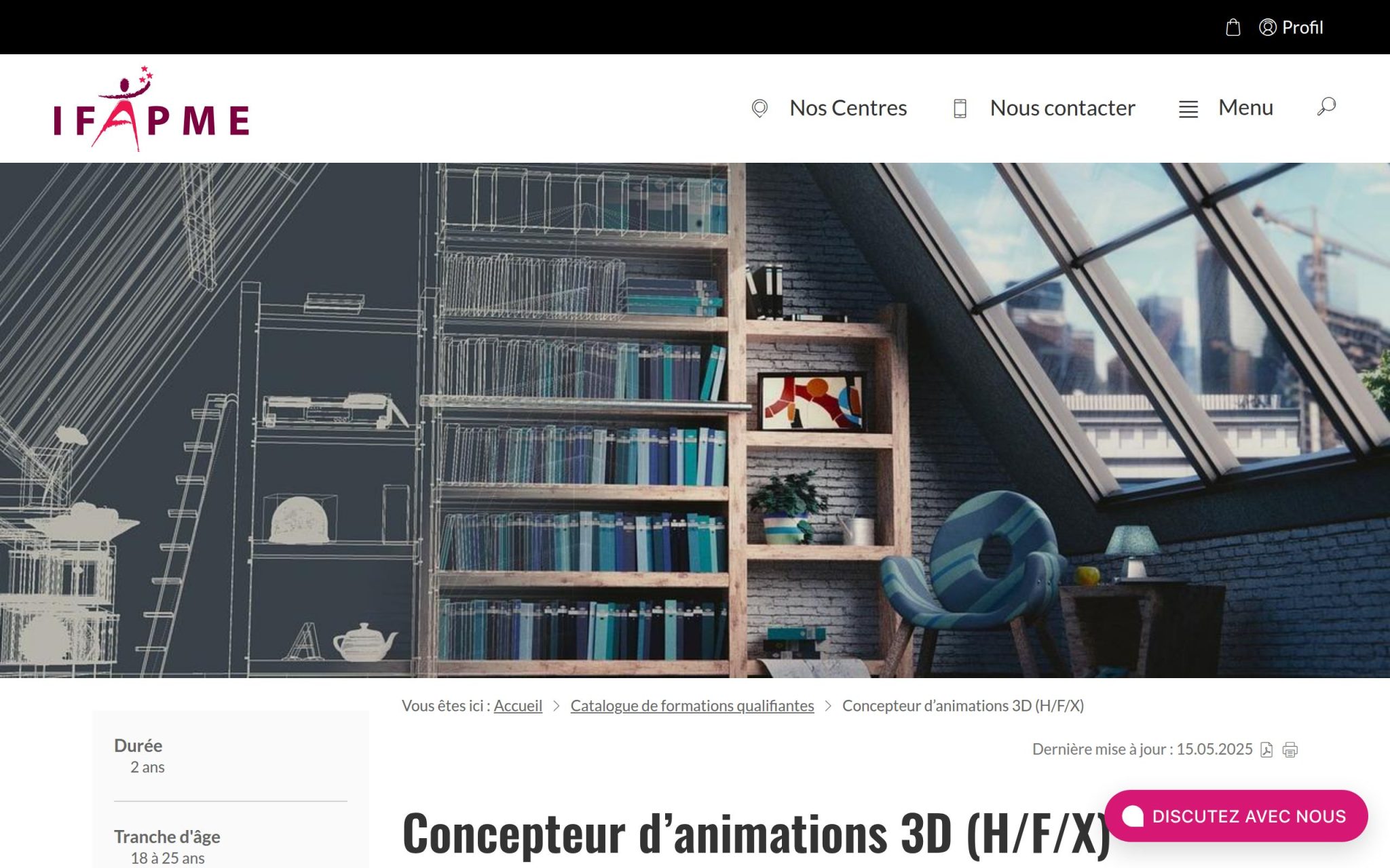 Concepteur dâanimations 3D - IFAPME