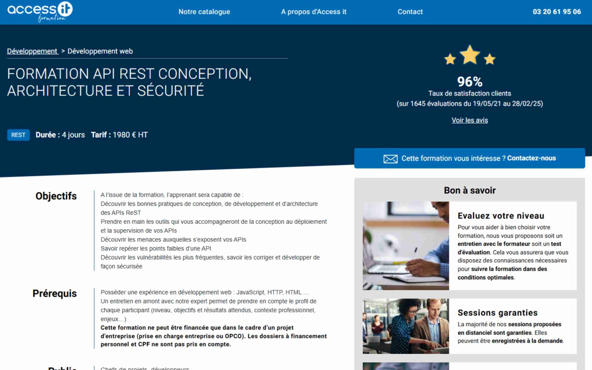 Formation API REST Conception, Architecture et Sécurité - Access IT