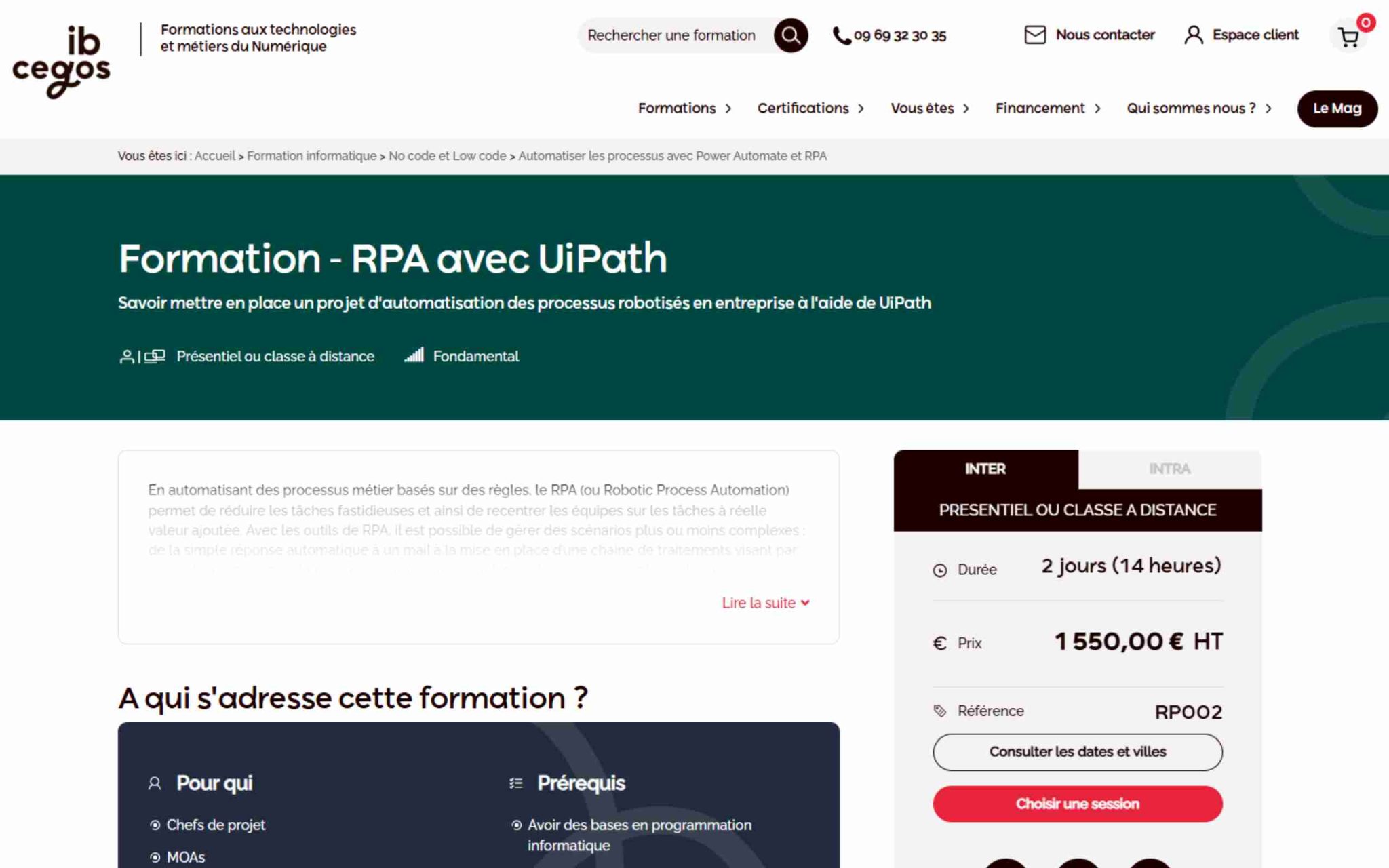 Formation - RPA avec UiPath - ib Cegos