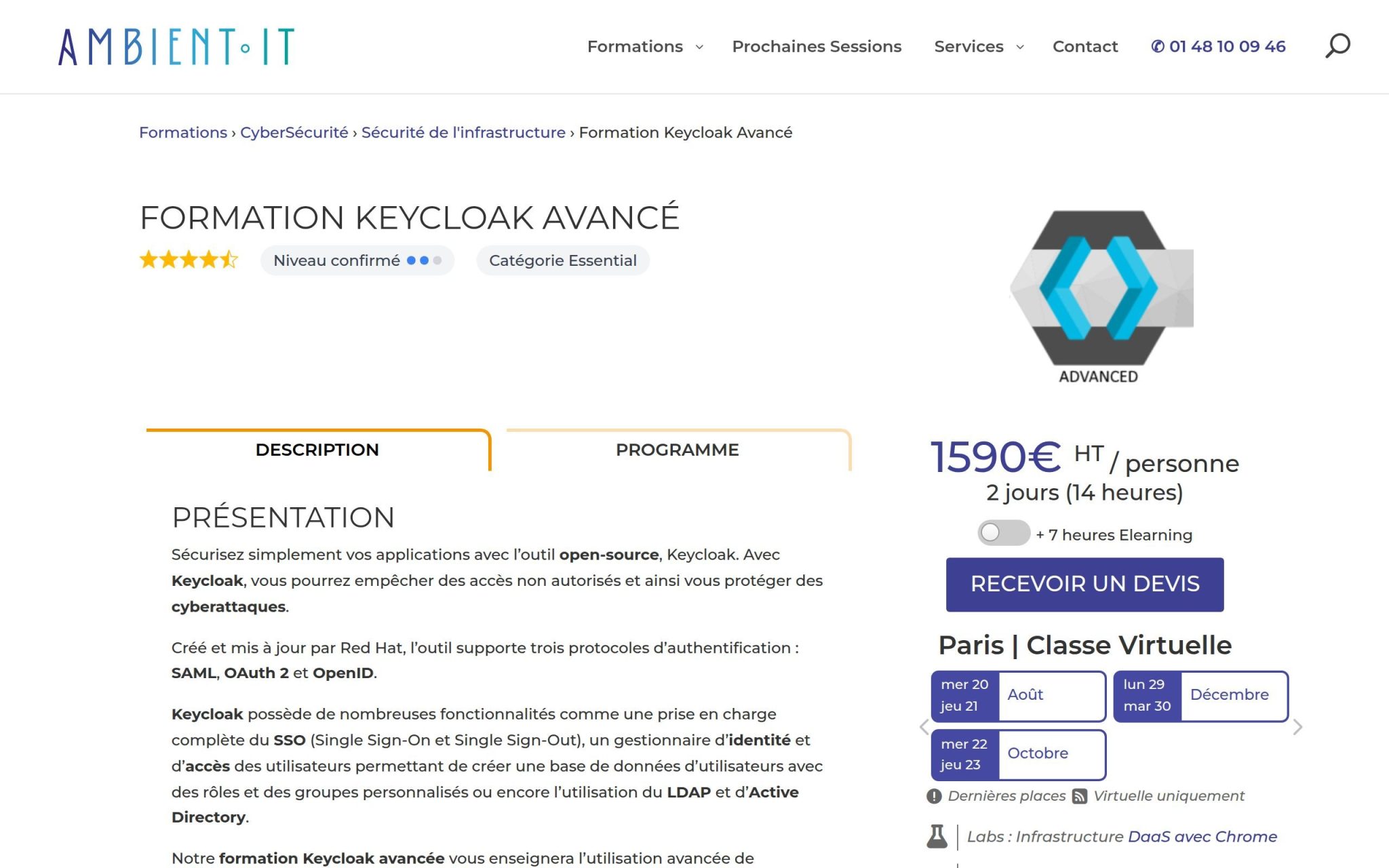 Formation Keycloak Avancé - Ambient IT