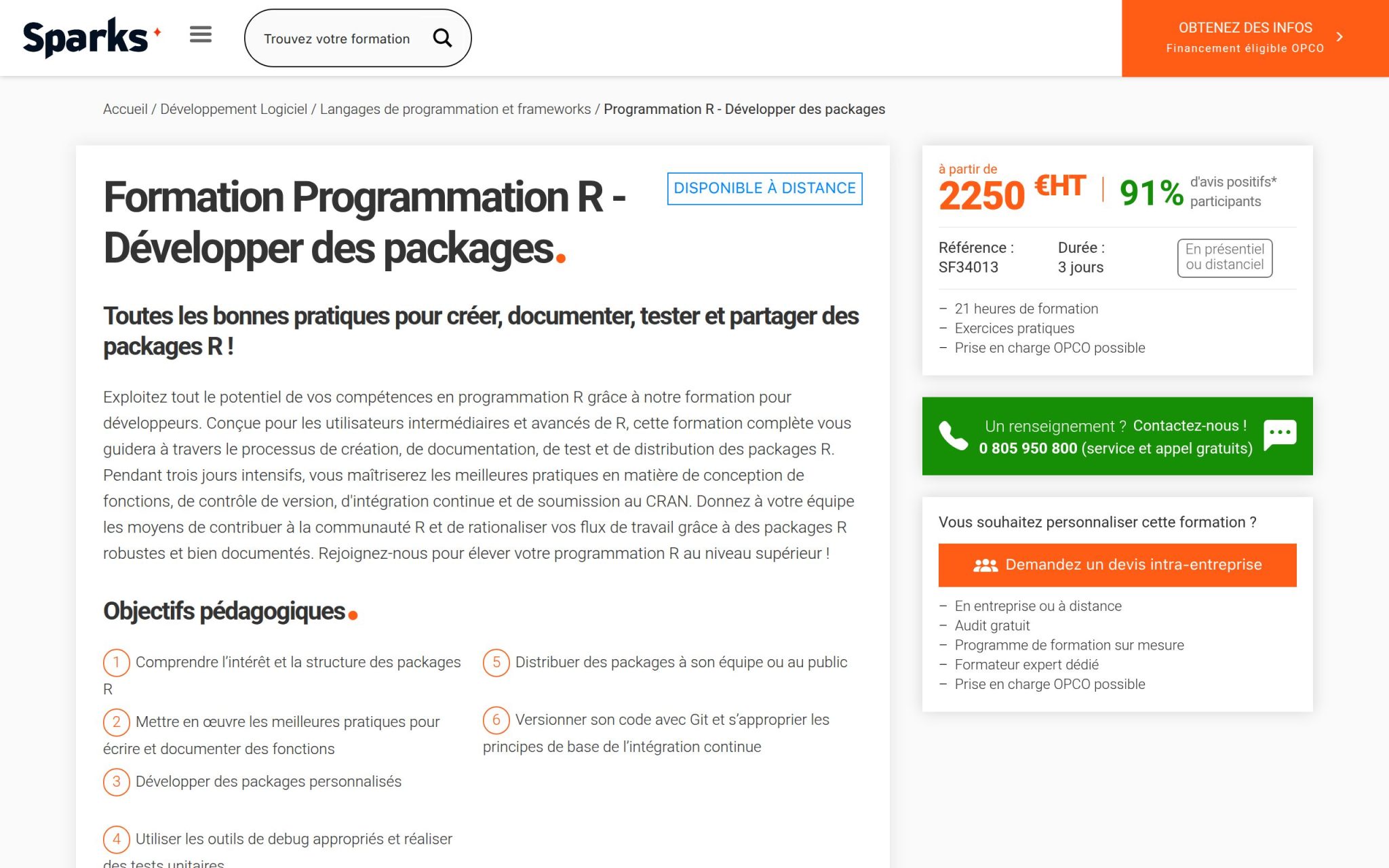 Formation Programmation R - Développer des packages - Sparks