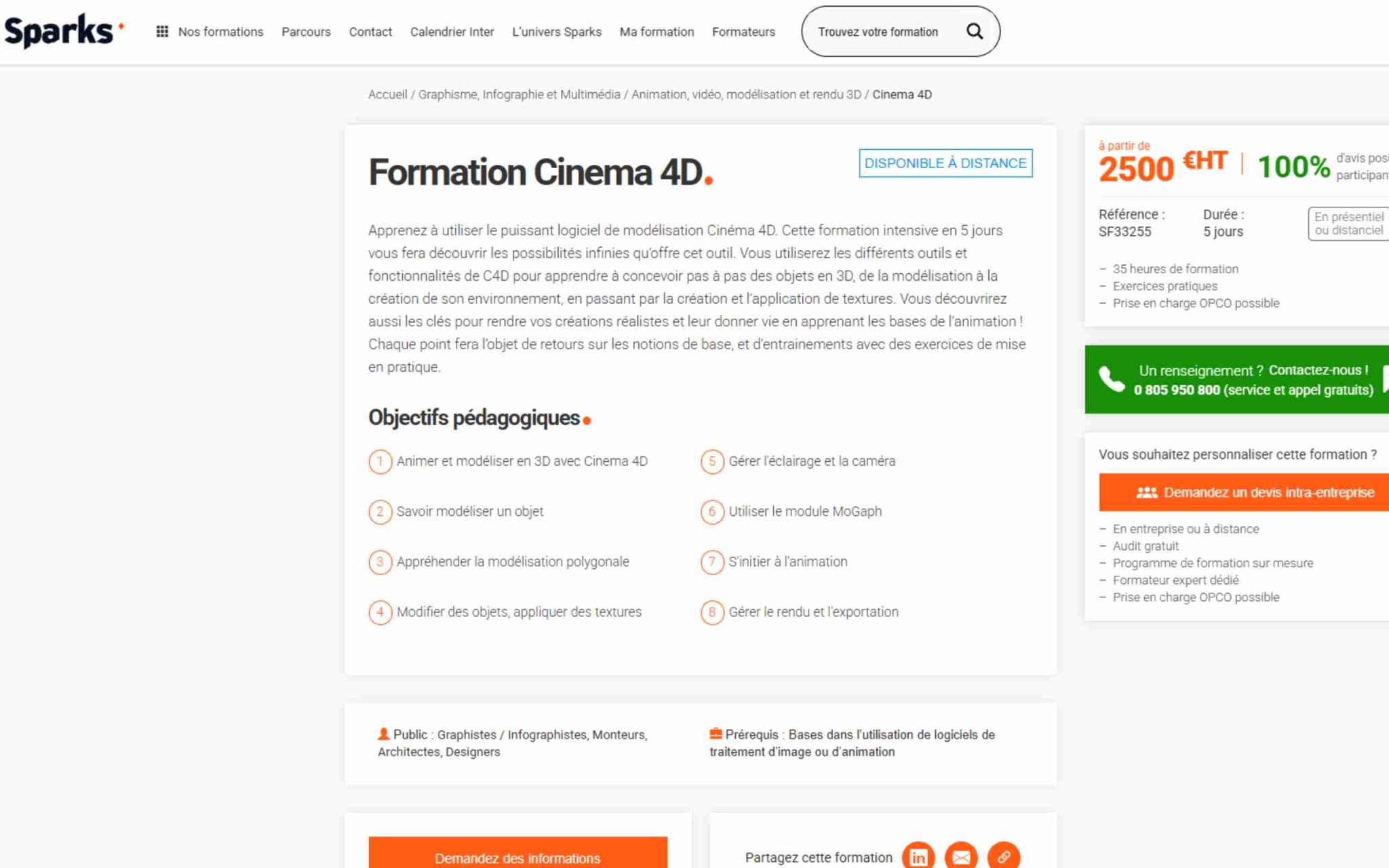 Formation Cinema 4D - Sparks